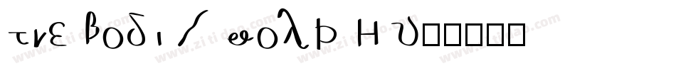 the body, vol. I字体转换